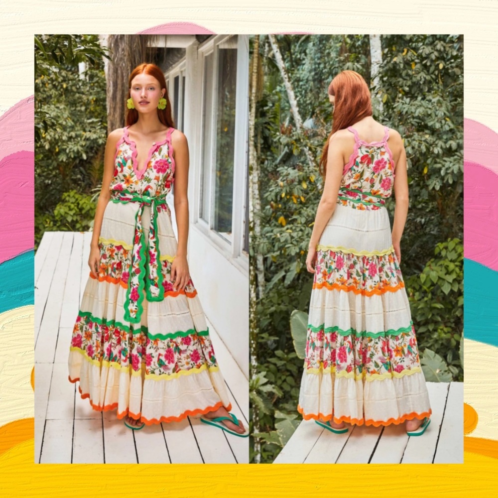 Farm Rio Toucans Garden Maxi Dress